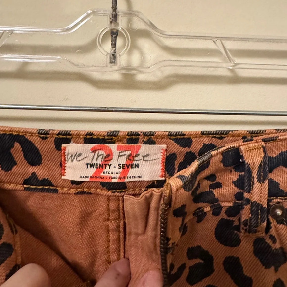 NWOT Free People zip it up printed mini skirt - Cheetah - Size 27 - Picture 6 of 7